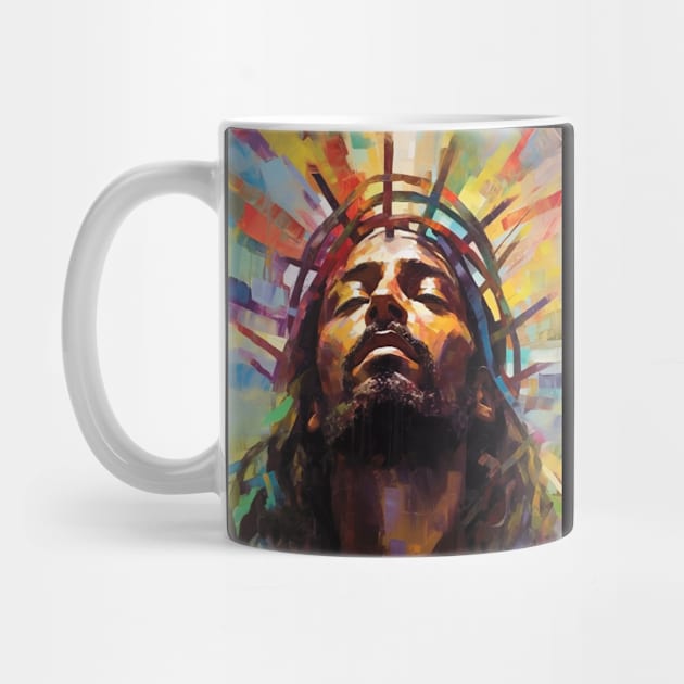 African American Jesus Christ Praying by AI Art Originals